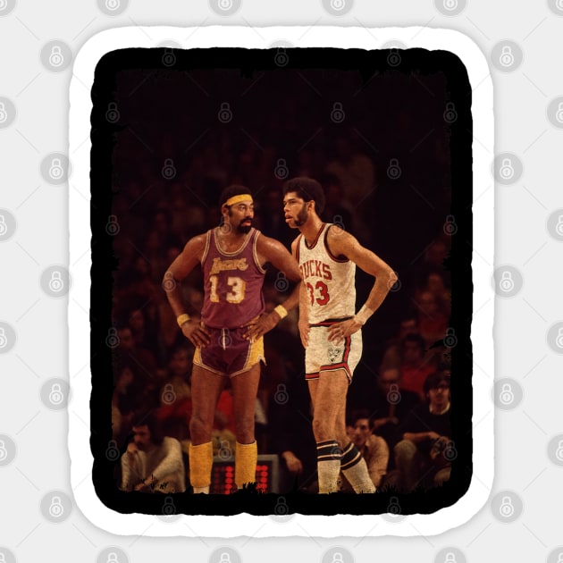 Wilt Chamberlain vs Kareem Abdul Jabbar Sticker by Wendyshopart